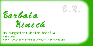 borbala minich business card