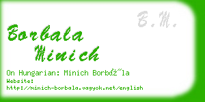 borbala minich business card